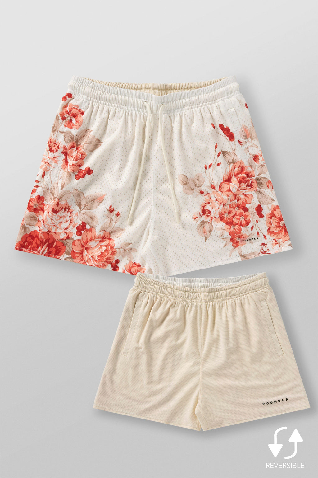 1111 -  Skulls & Roses Reversible Shorts