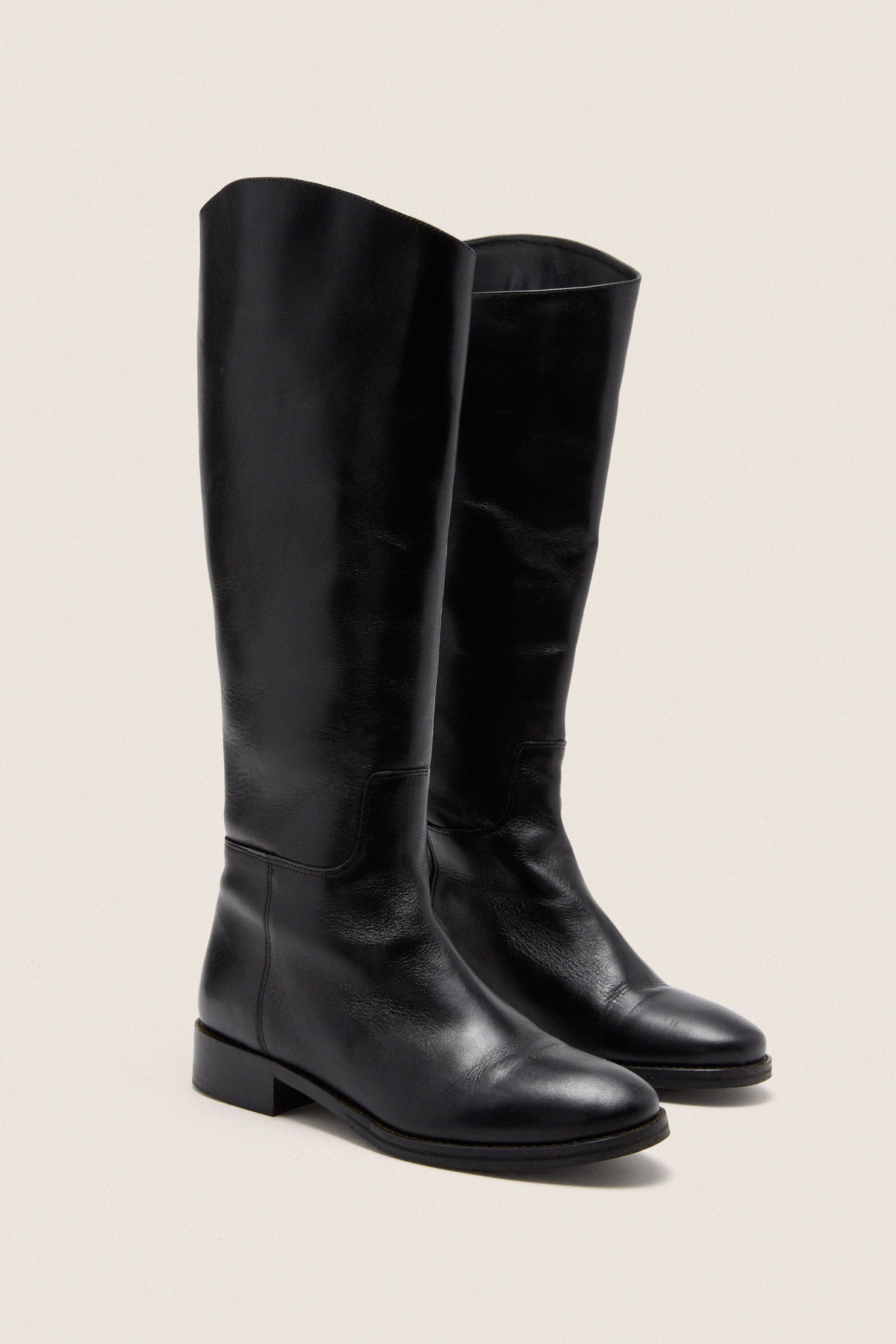 Black Leather Ryder Boots
