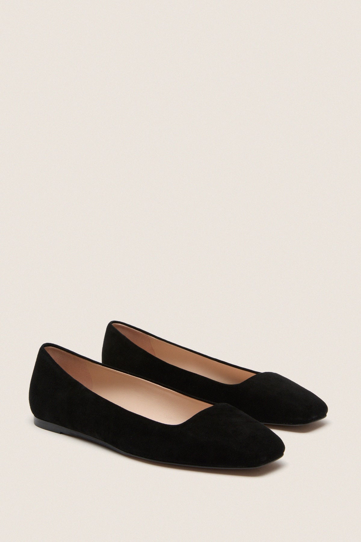 Black Suede Nadia Flats