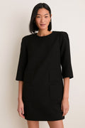 Black Crepe Delphine Mini Dress