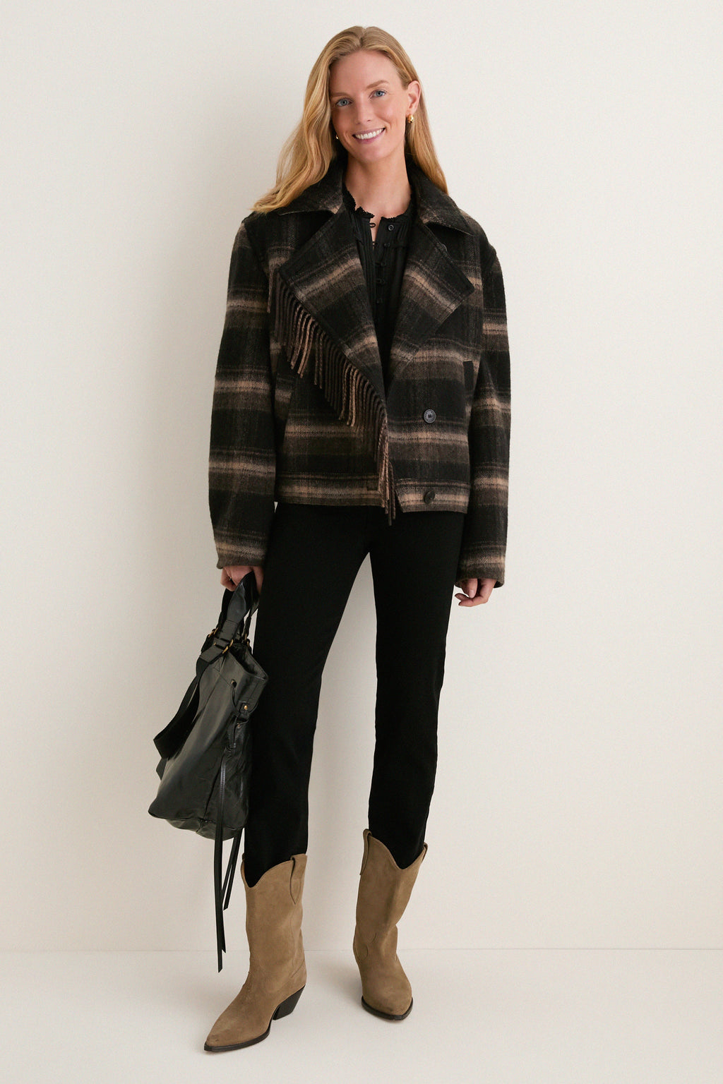 Black and Khaki Galeane Coat