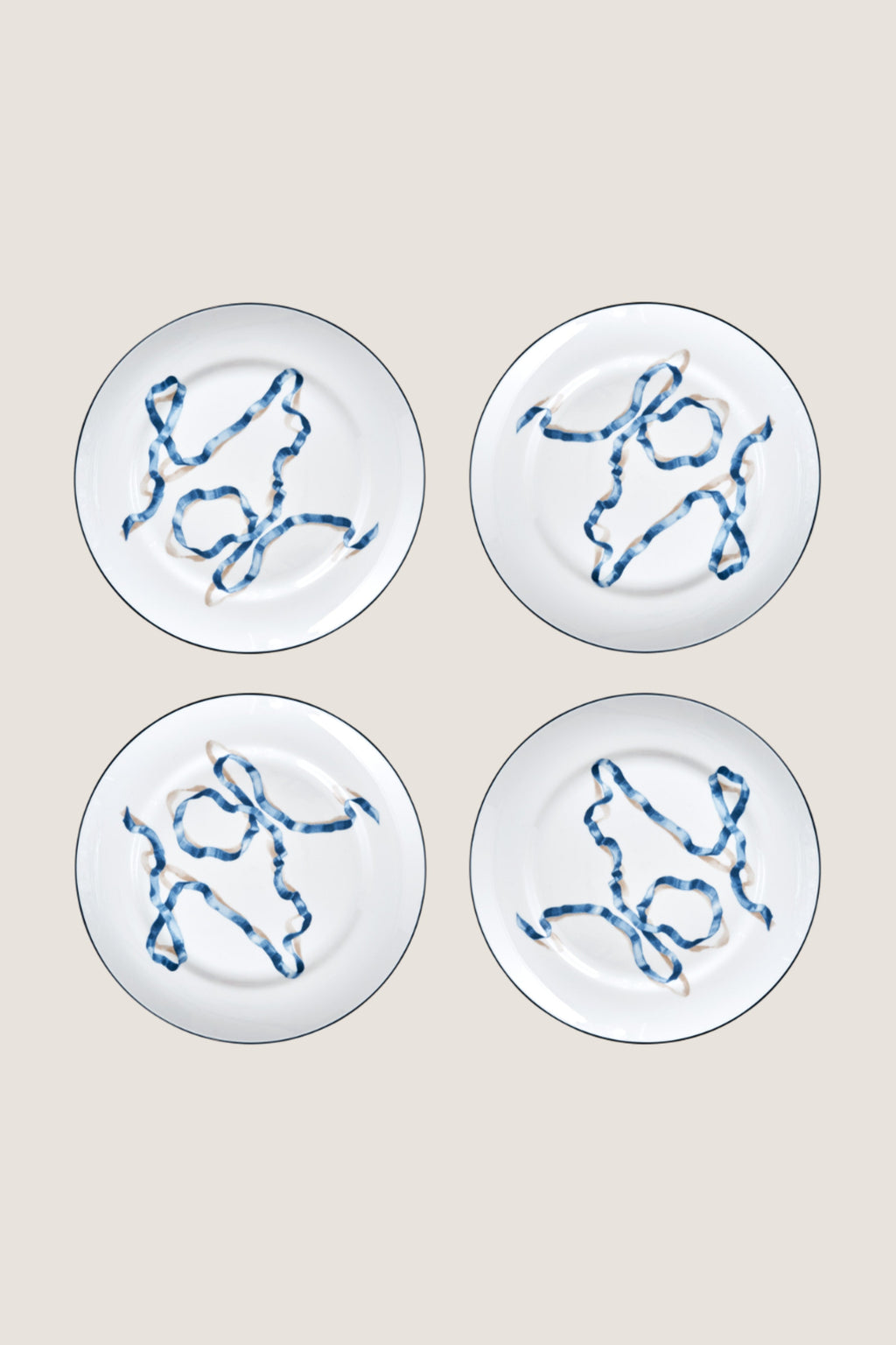 Blue Ribbon Dinner Plates (Set of 4)