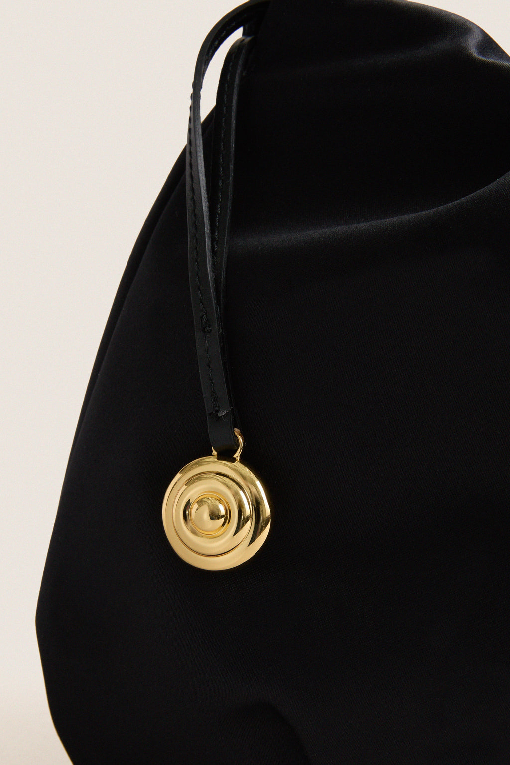 Black Satin Charm Pouch