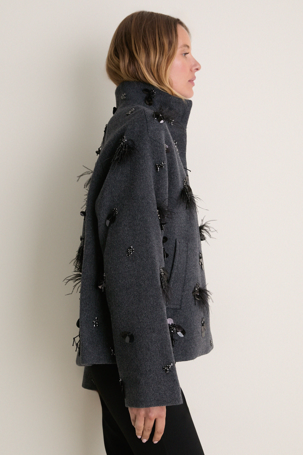 Black Embellished Siena Jacket
