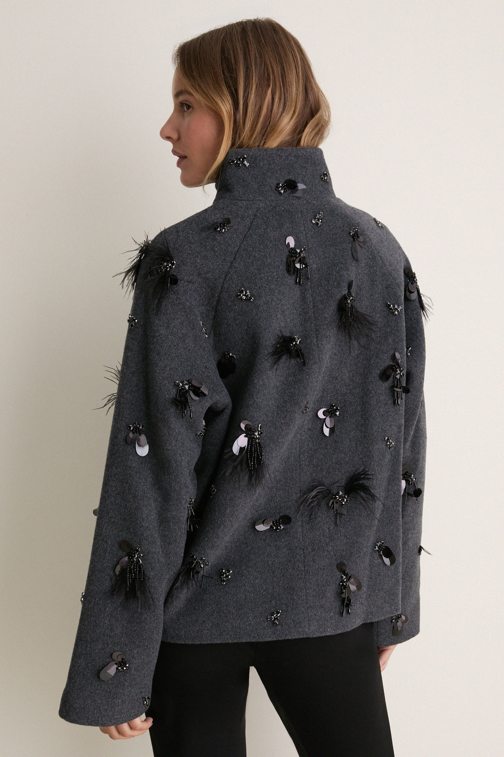 Black Embellished Siena Jacket