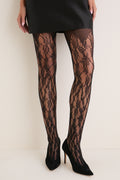 Black Holly Floral Tights