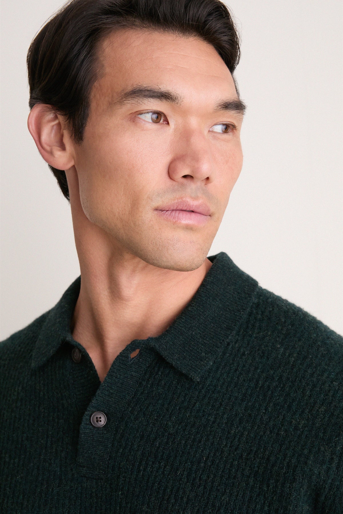 Black Pine Merino Sweater Polo