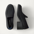 The Block Heel Loafer - Black