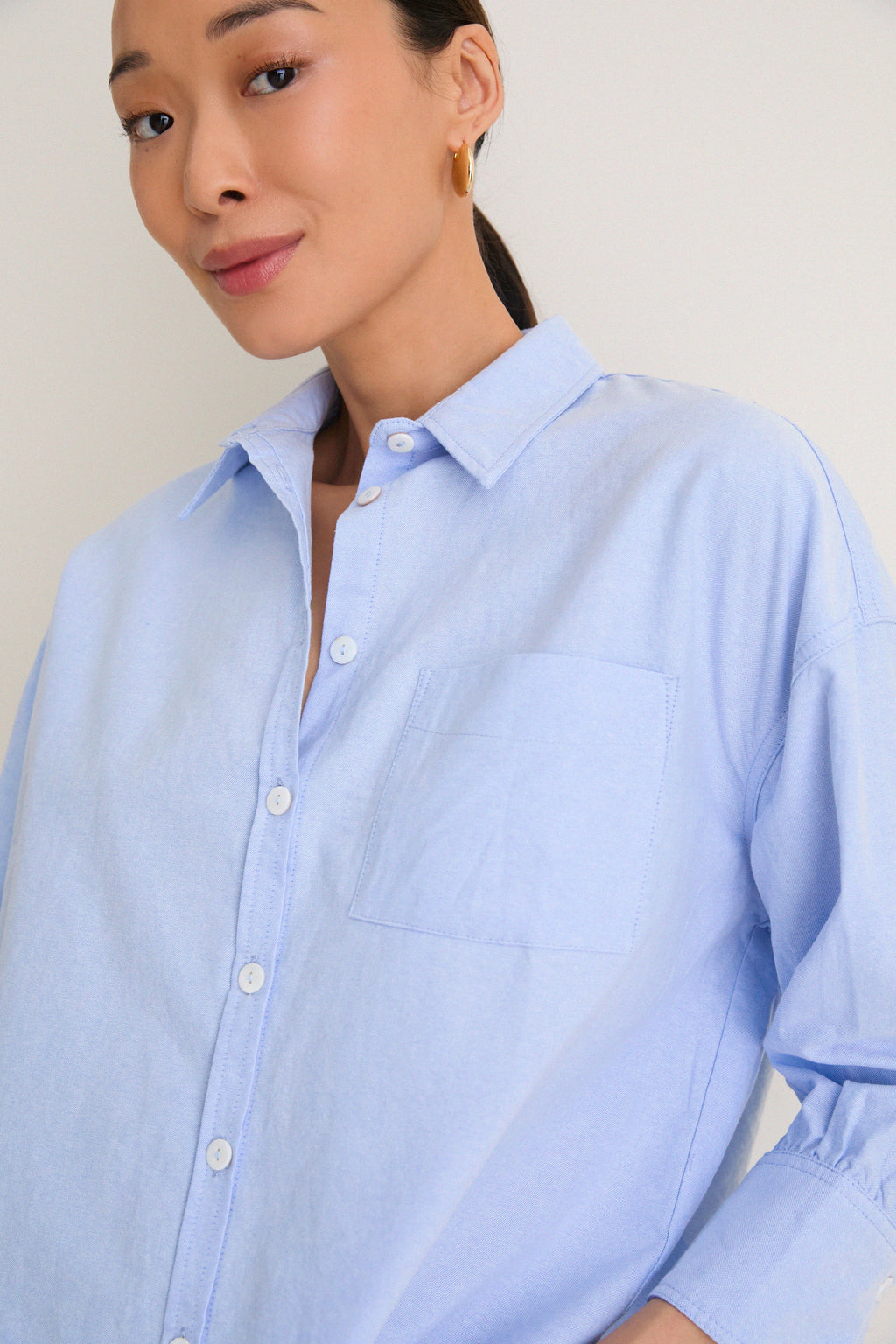 Blue Oxford Adair Boyfriend Shirt