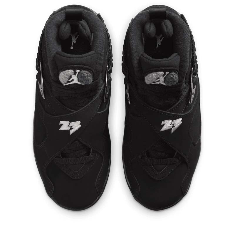 Air Jordan 8 Retro 'Chrome' (GS) - Black/White