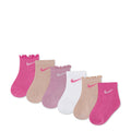 6 Pack Toddler Textured Ankle Sock