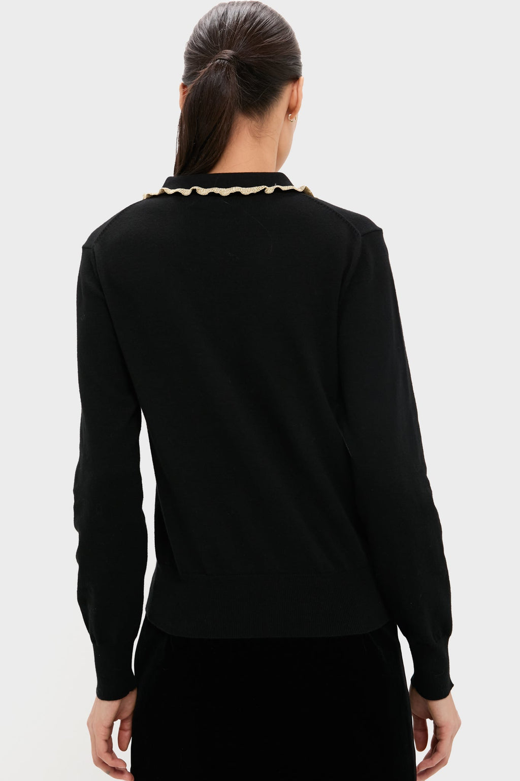 Black Annalane Collared Sweater
