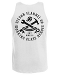 Black Working Class Badge Tank - White