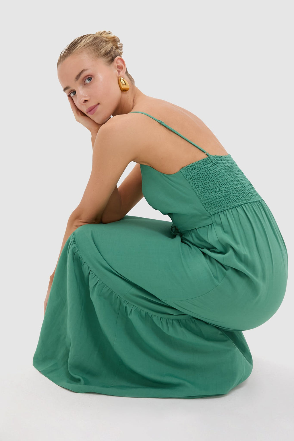 Botanical Green Winslet Maxi Dress