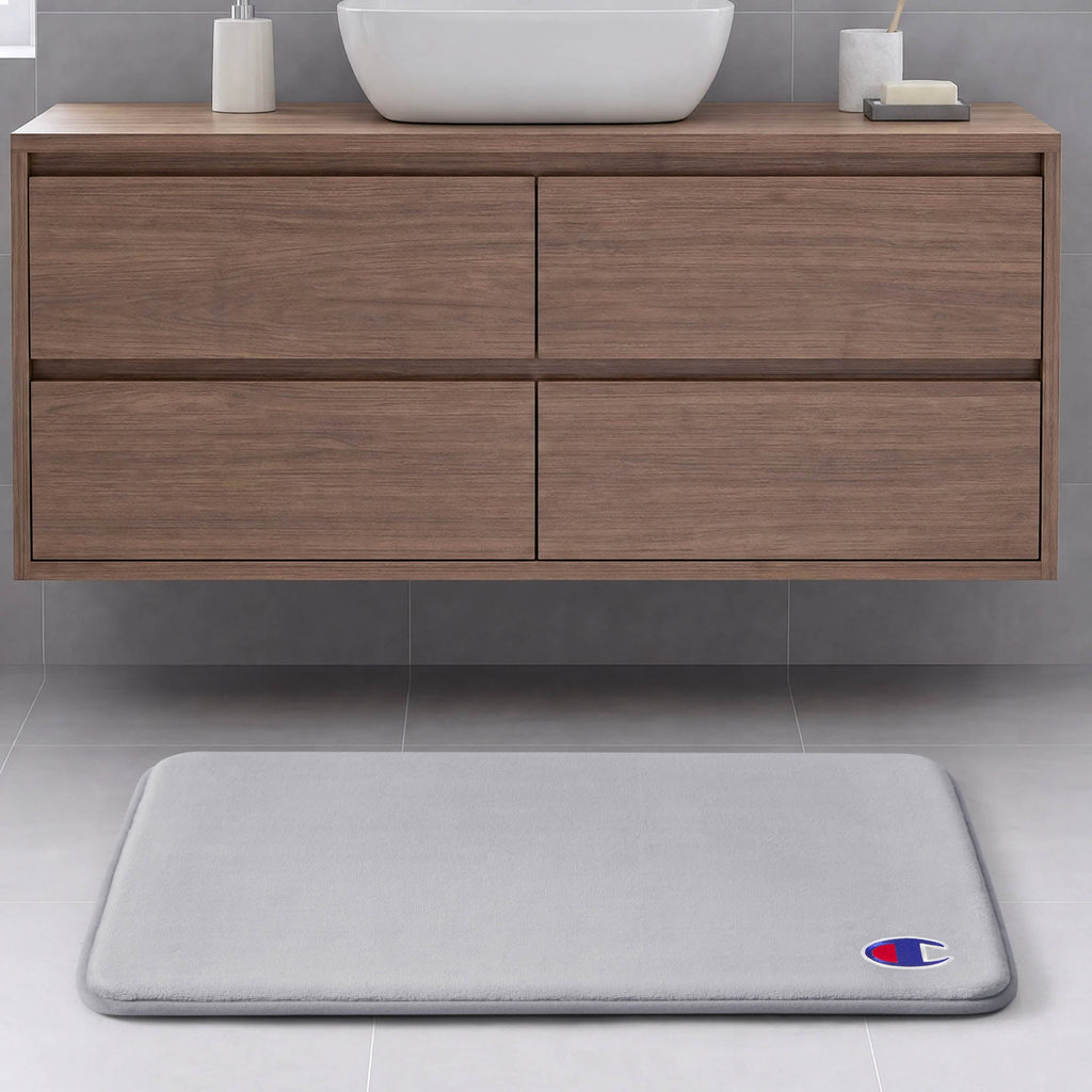 Logo Patch Memory Foam Bath Mat