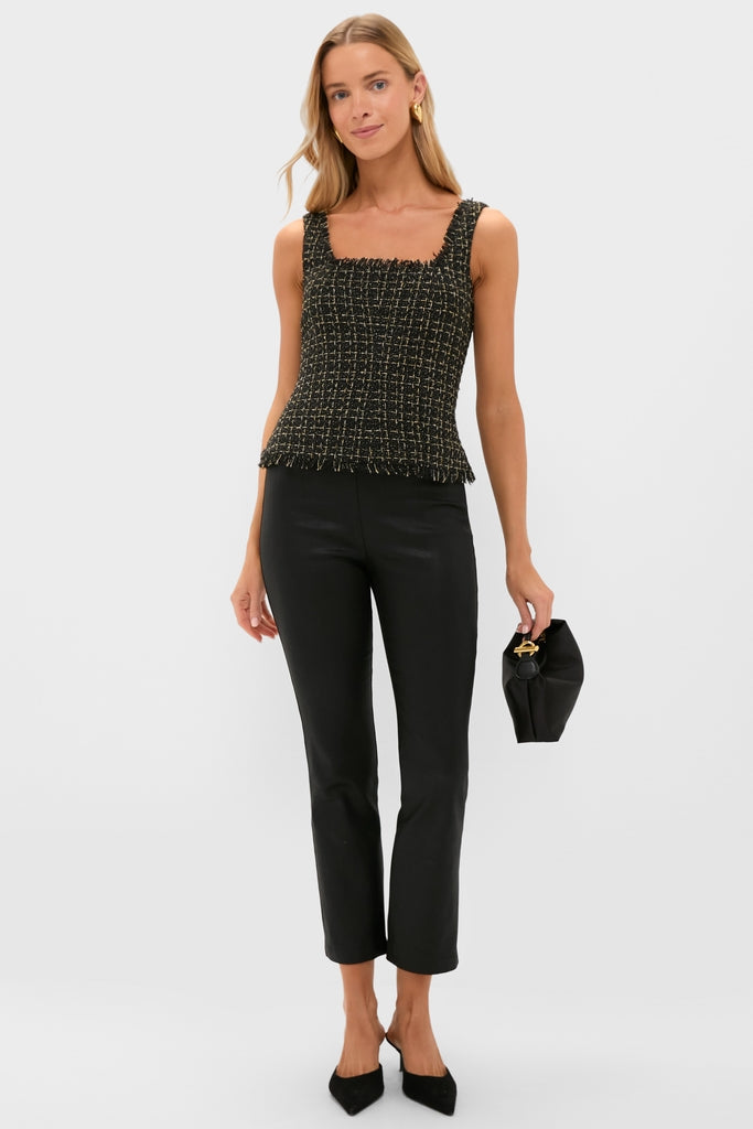 Black and Gold Corset Matteson Top