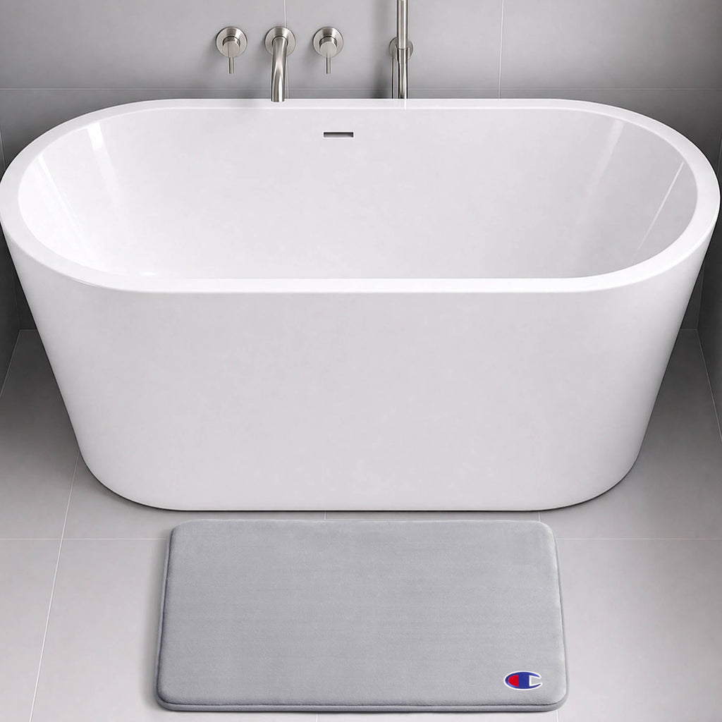 Logo Patch Memory Foam Bath Mat