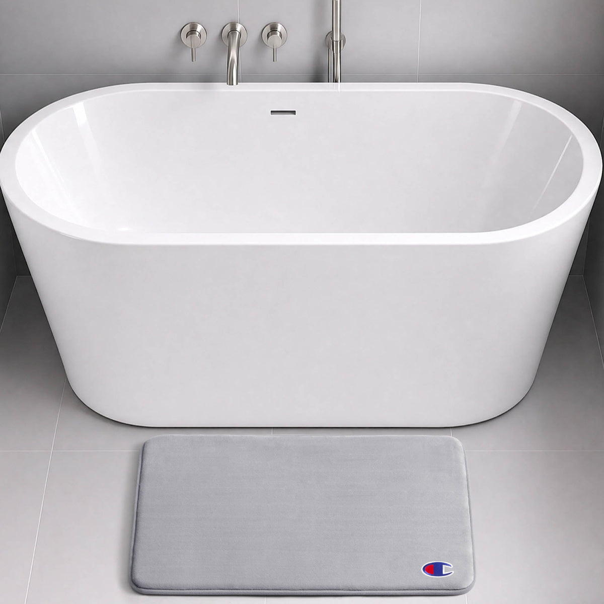 Logo Patch Memory Foam Bath Mat
