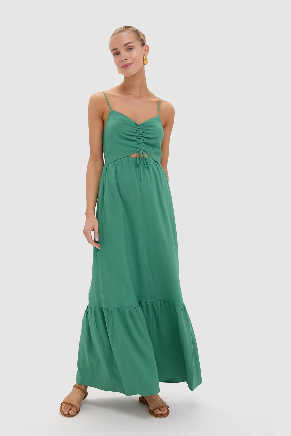 Botanical Green Winslet Maxi Dress